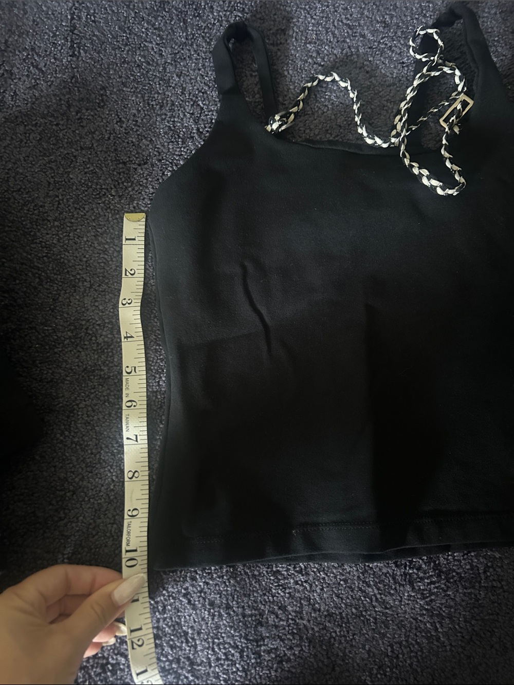 Black Chain-Trim Flared yoga Set - Picture 11 of 16